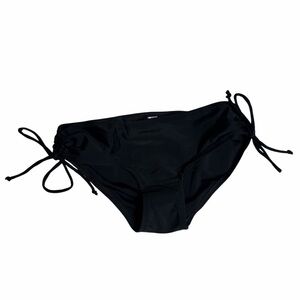 NWT Victoria's Secret 2008 Black nylon side tie Swim Bottoms size M